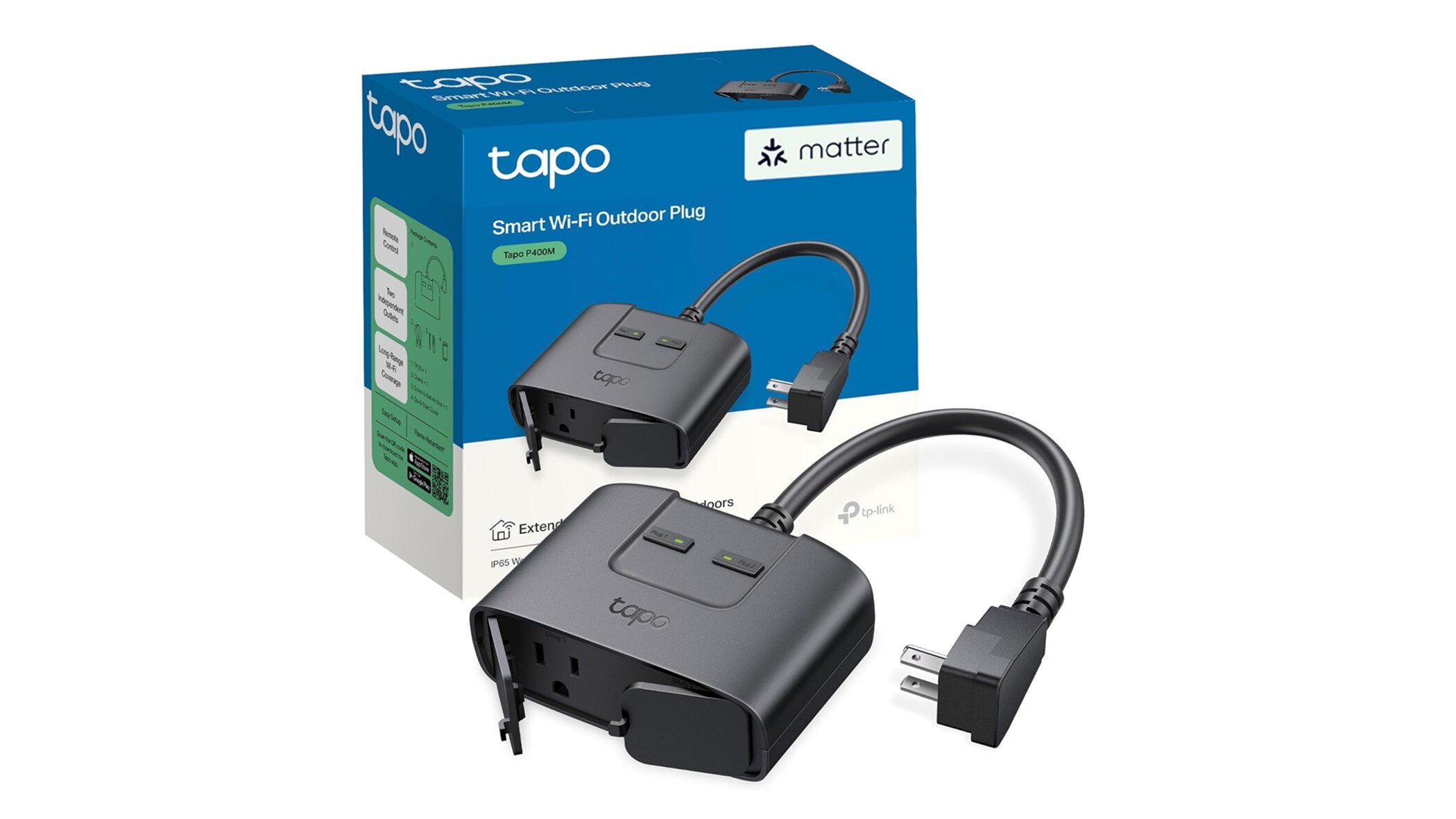 TP Link Tapo Matter Outdoor Smart Plug Press Image TP Link Tapo Matter Outdoor Smart Plug helps power you through gardening season.
