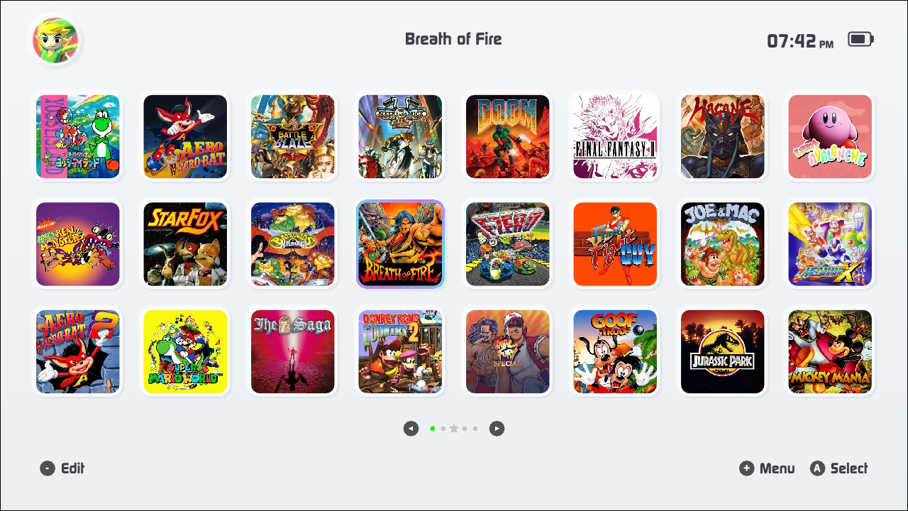 Tiko Homescreen on Nintendo Switch