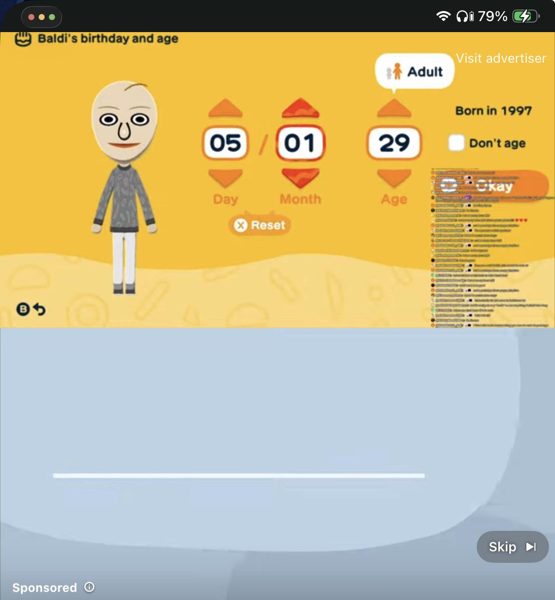 YouTube ads during livestream playing concurrently