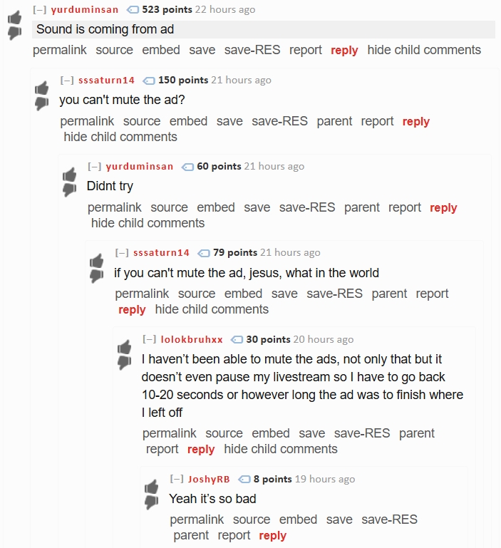 YouTube concurrent ads during livestream
