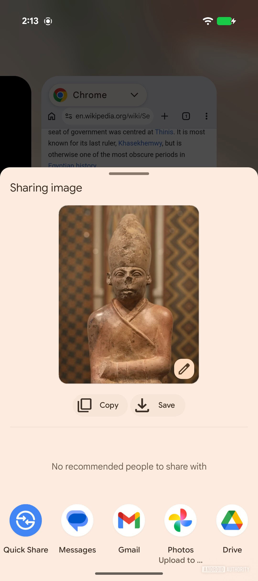android 17 beta 4 save=image recents