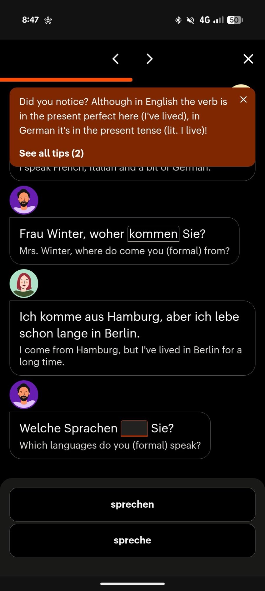 babbel language learning screenshot german 7