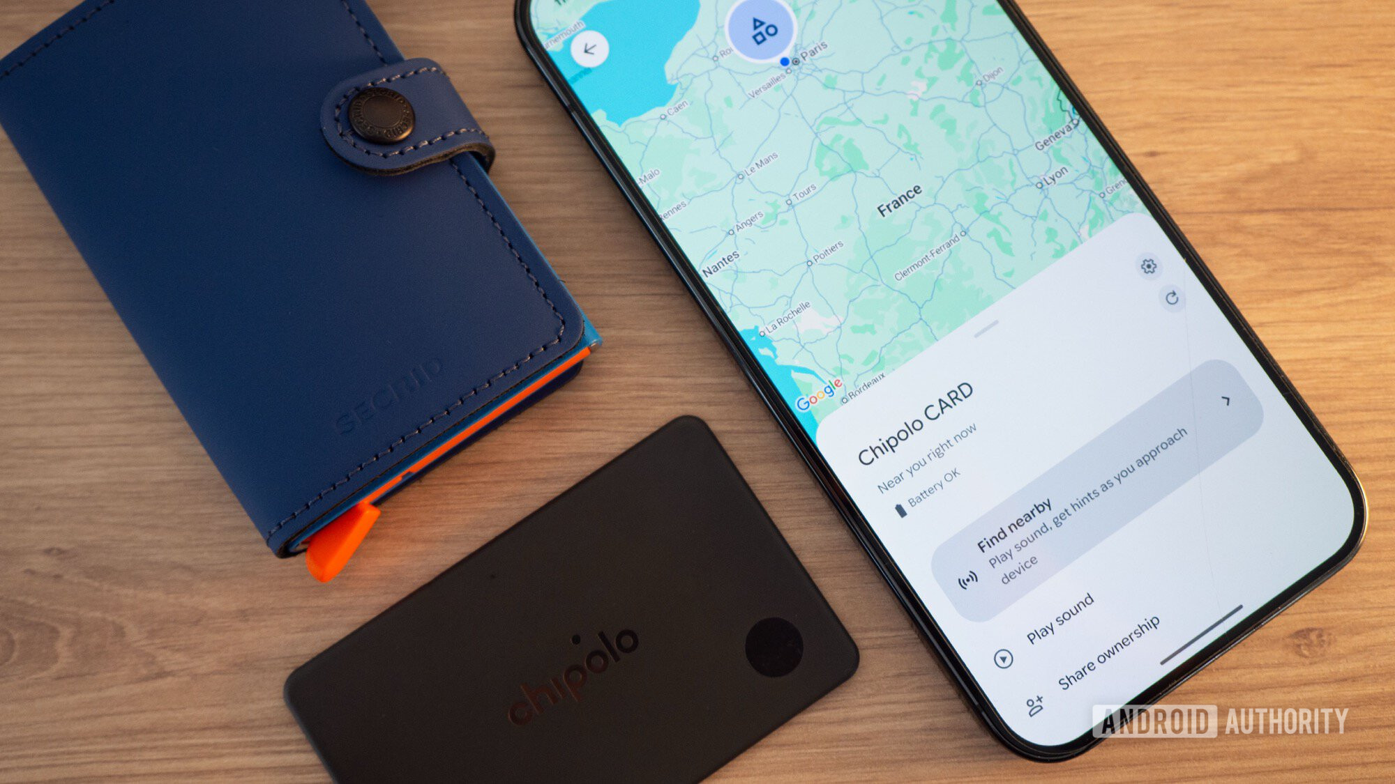 chipolo card google find hub bluetooth tracker secrid wallet app