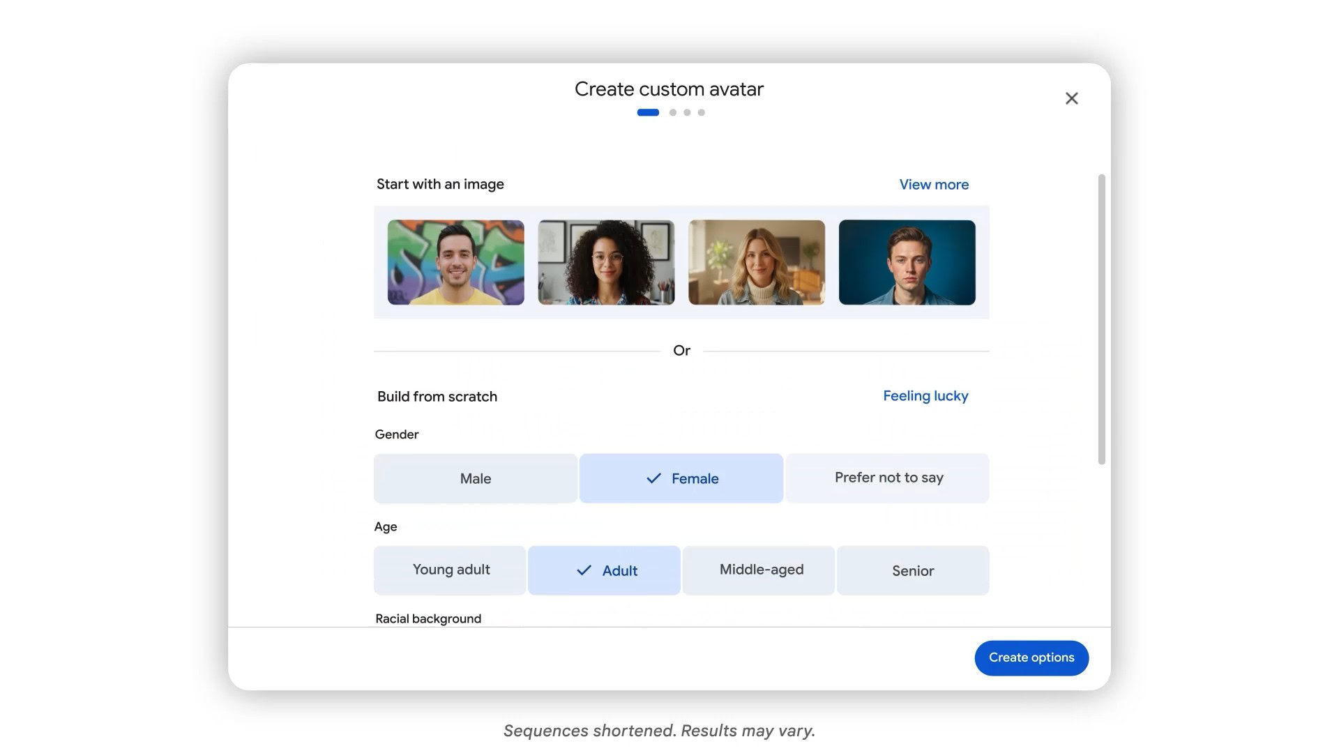 creating custom avatars in Google Vids