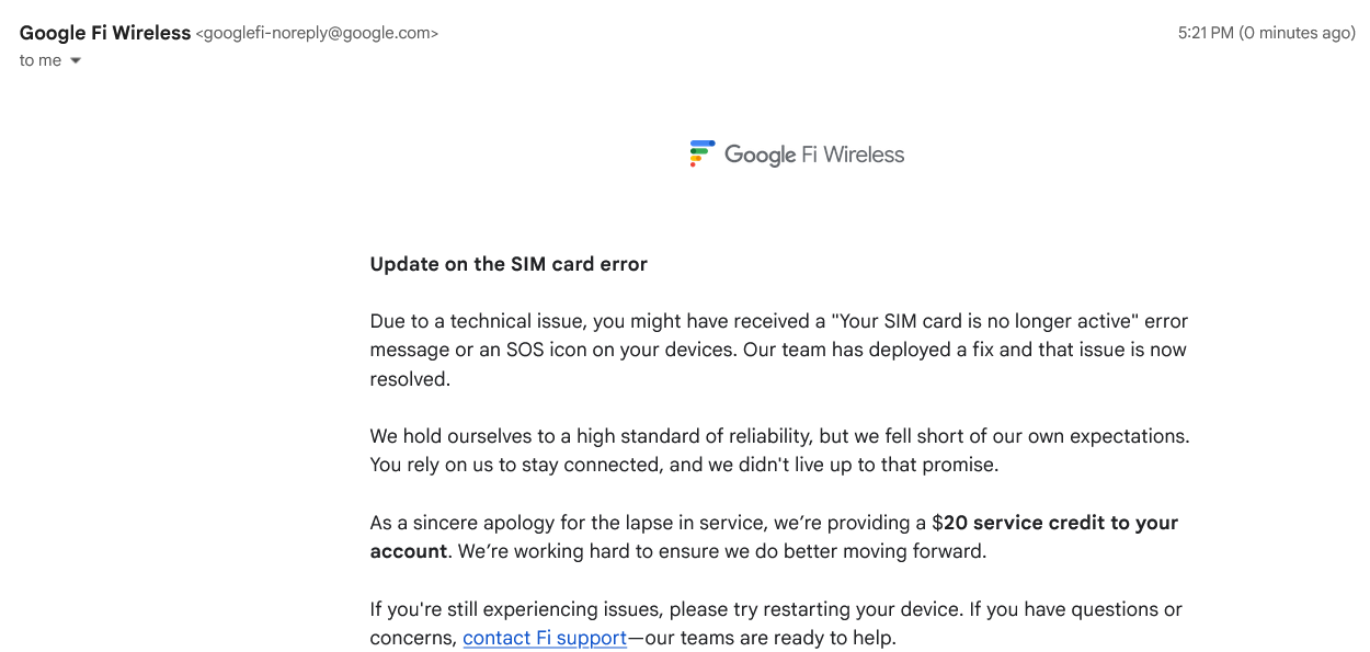 google Fi compensation