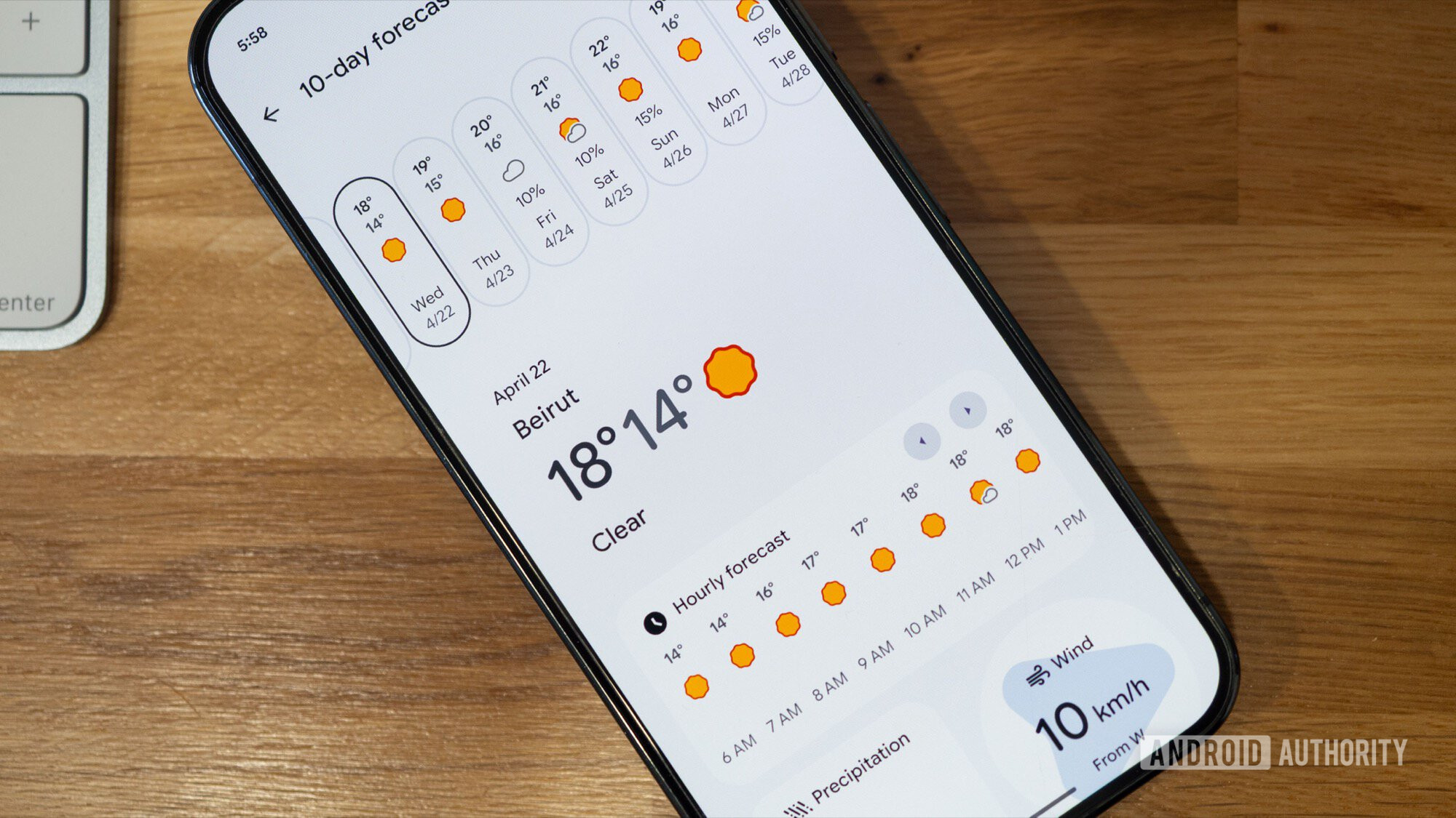 google pixel weather 10 day forecast