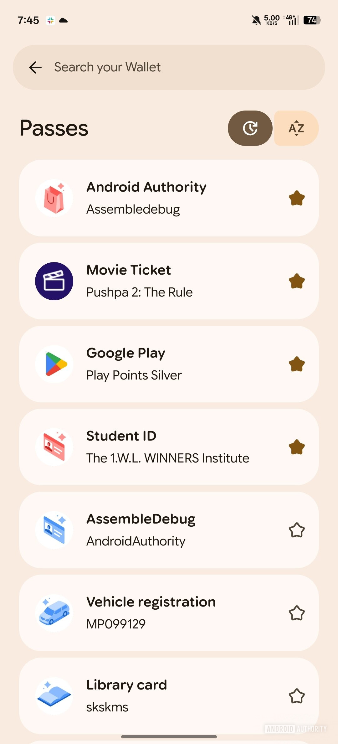 google wallet all passes
