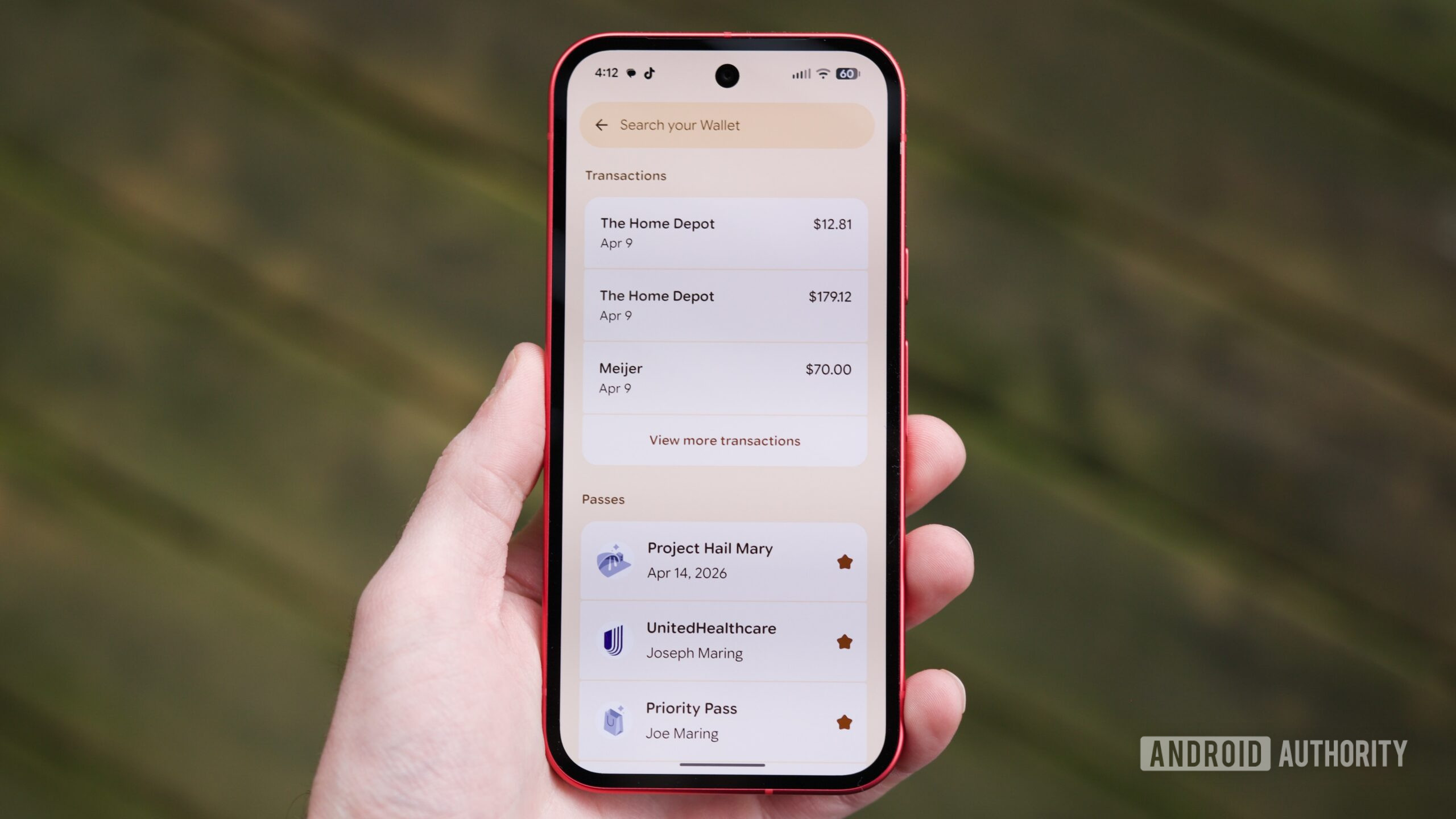 View More page in the redesigned Google Wallet app.