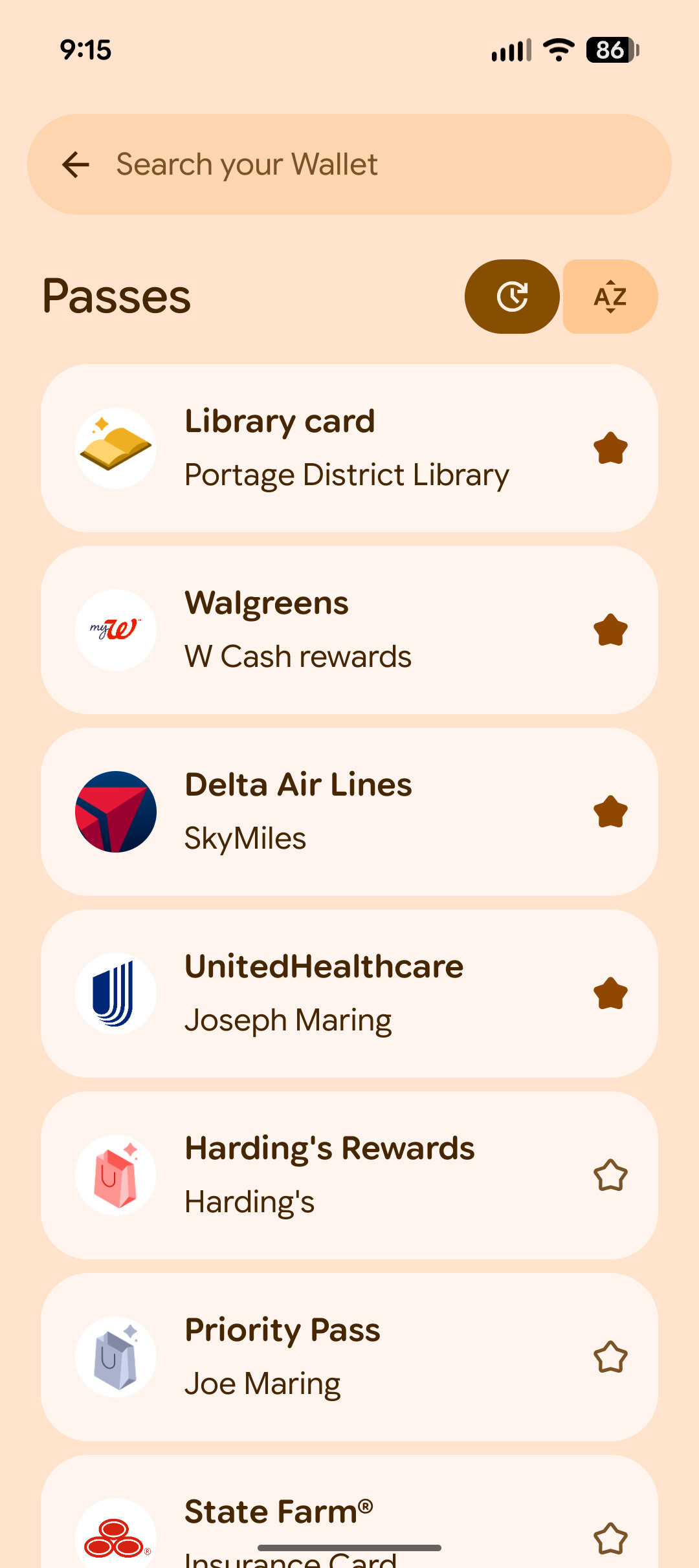 Screenshot of the redesigned Google Wallet app, as of April 2026.