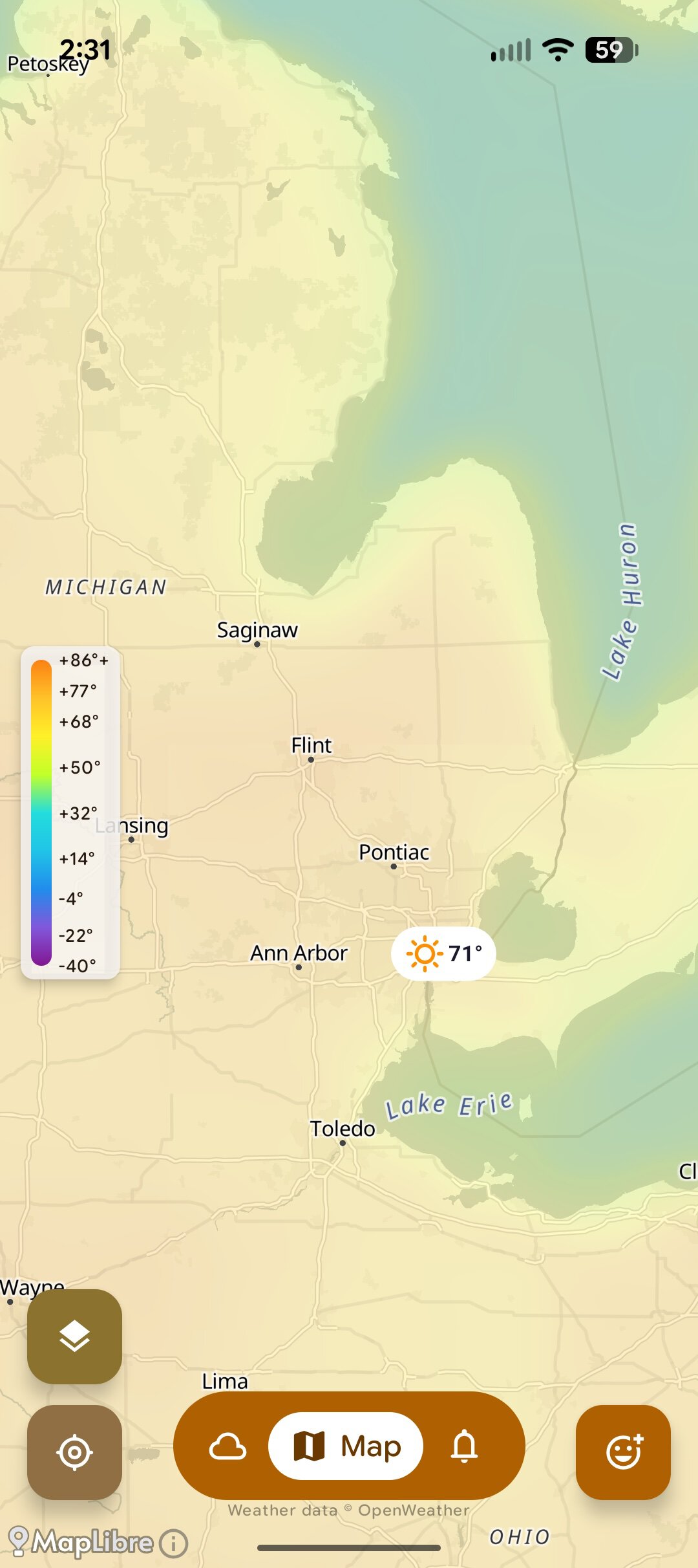 gradient weather map screenshot 1