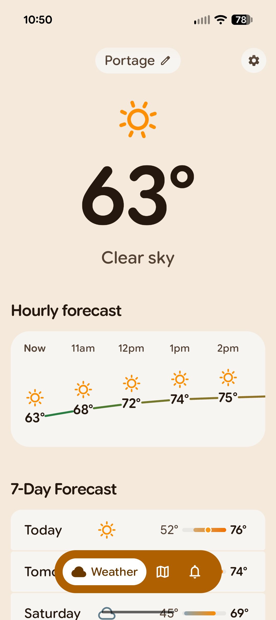 Gradient Weather screenshot.