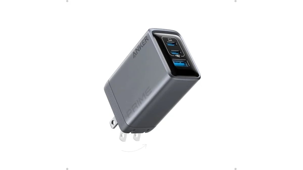 Anker Prime Charger, 100W 3-Port GaN USB C Charger Block, Foldable and Compact for MacBook, iPad, iPhone 17 Series, Galaxy S24/S23, and More