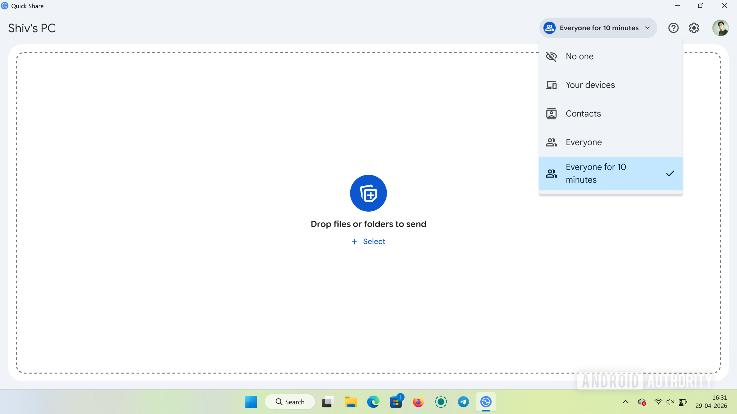 quick share windows 2