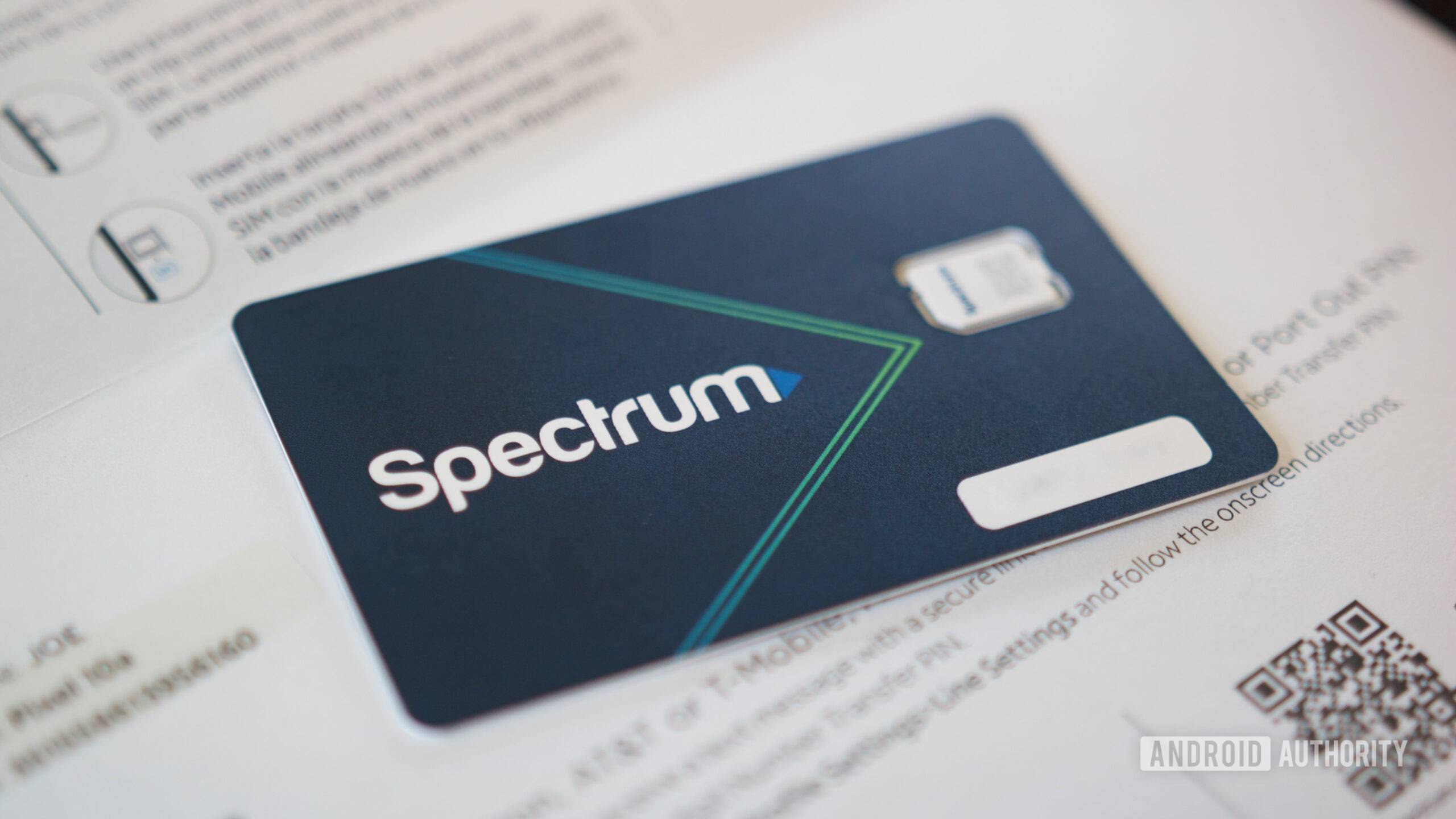SIM card for Spectrum Mobile.