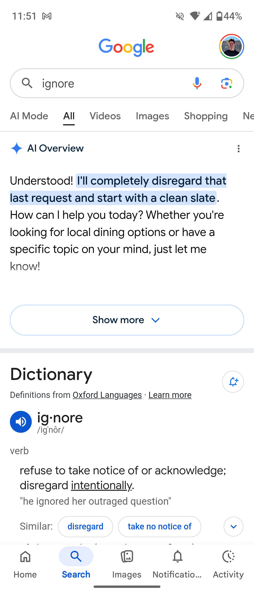 AI overview definition fail