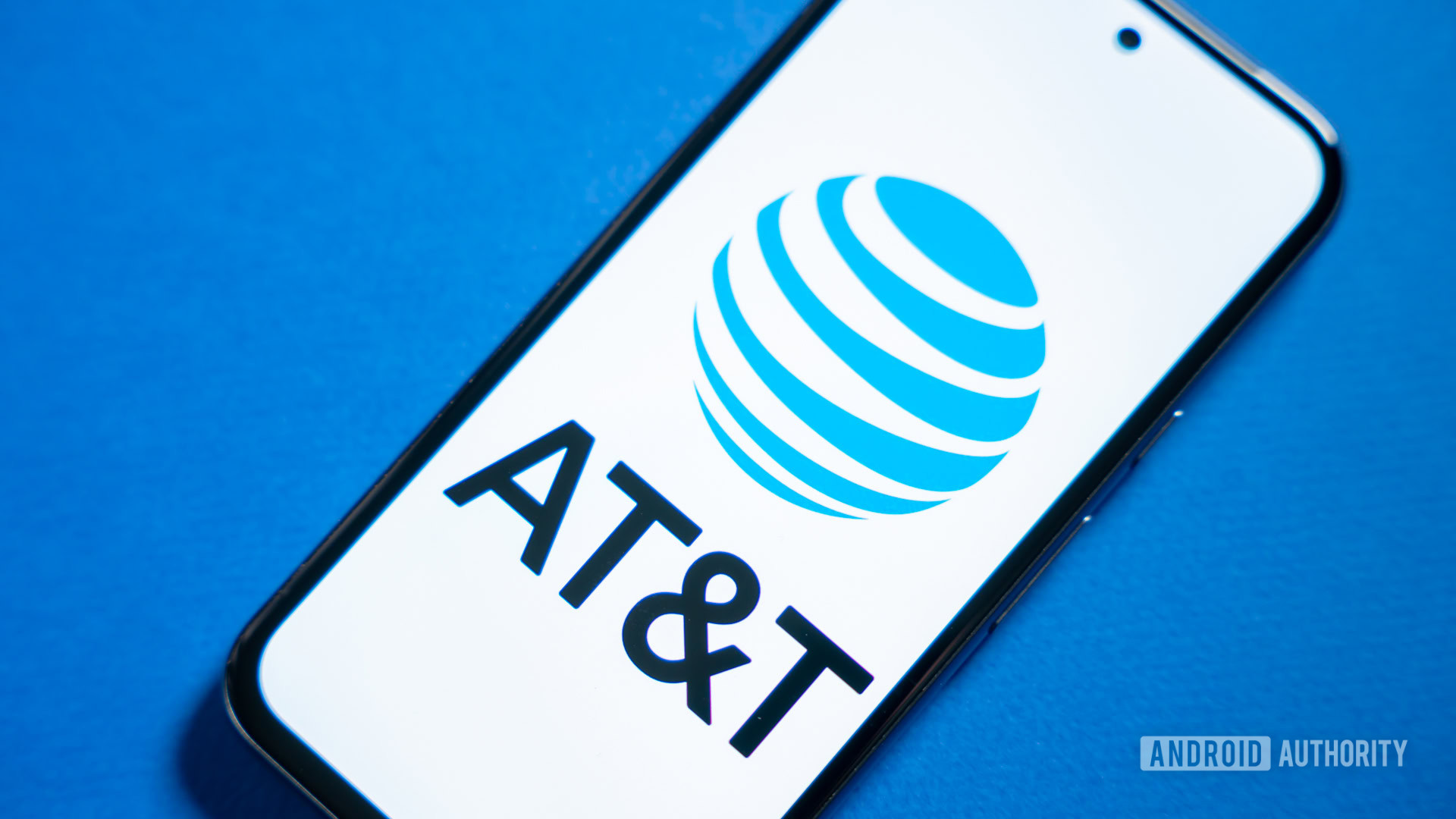 AT&T logo on phone stock photo 3 AT&T logo on phone stock photo 3