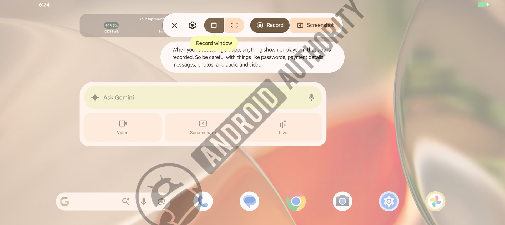 Android 17 QPR1 Beta 3 New screen recording toolbar (1) watermarked