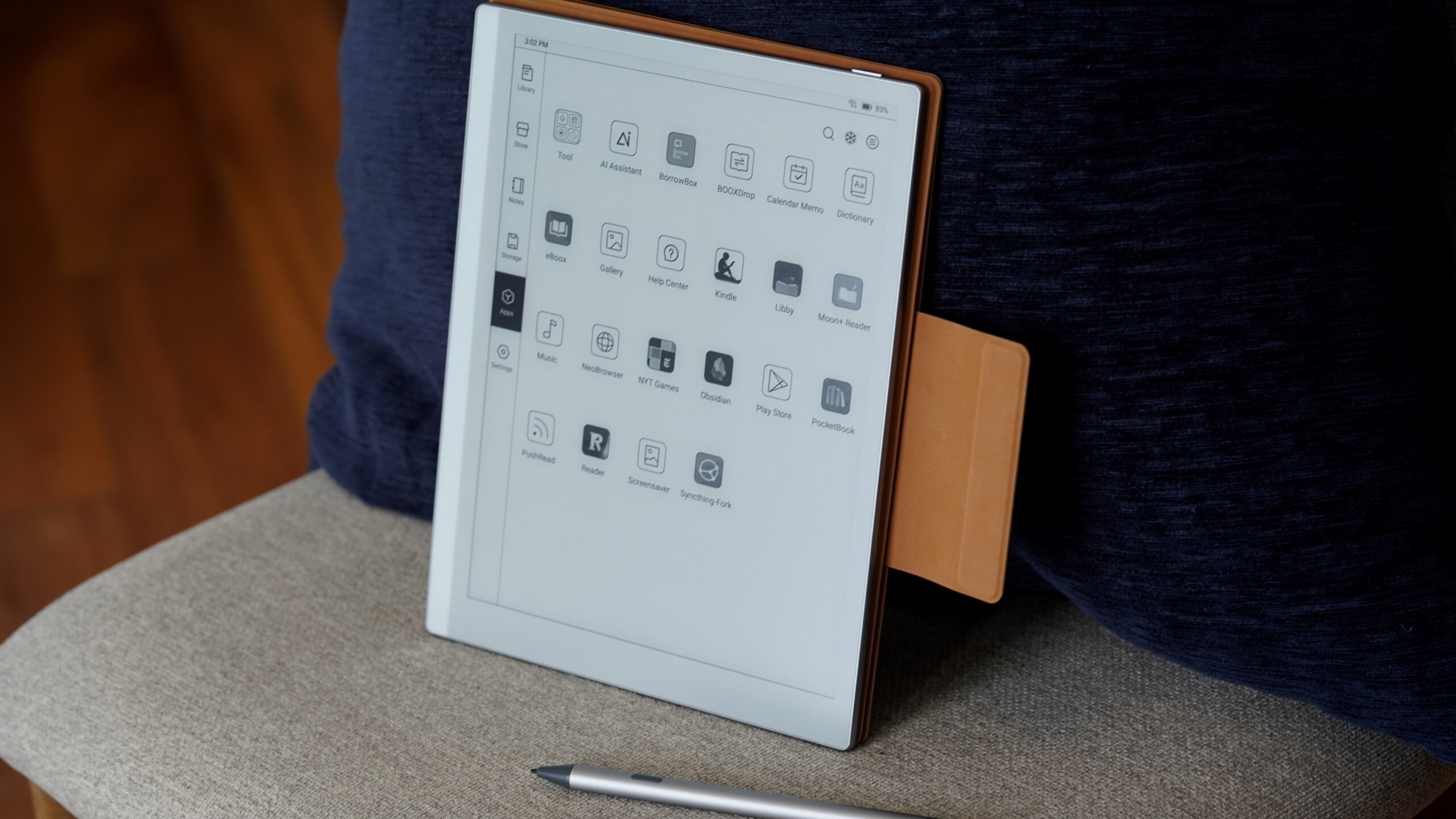 A Boox Go 10.3 Gen II displays a user's app screen.