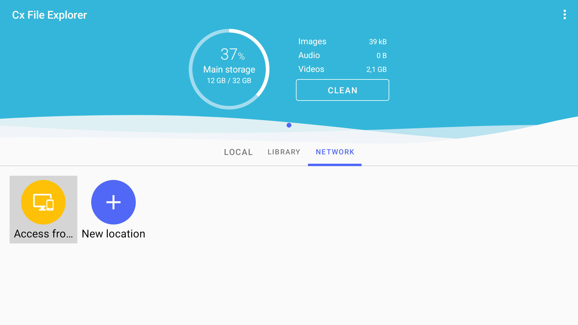 CX File Explorer on Google TV box