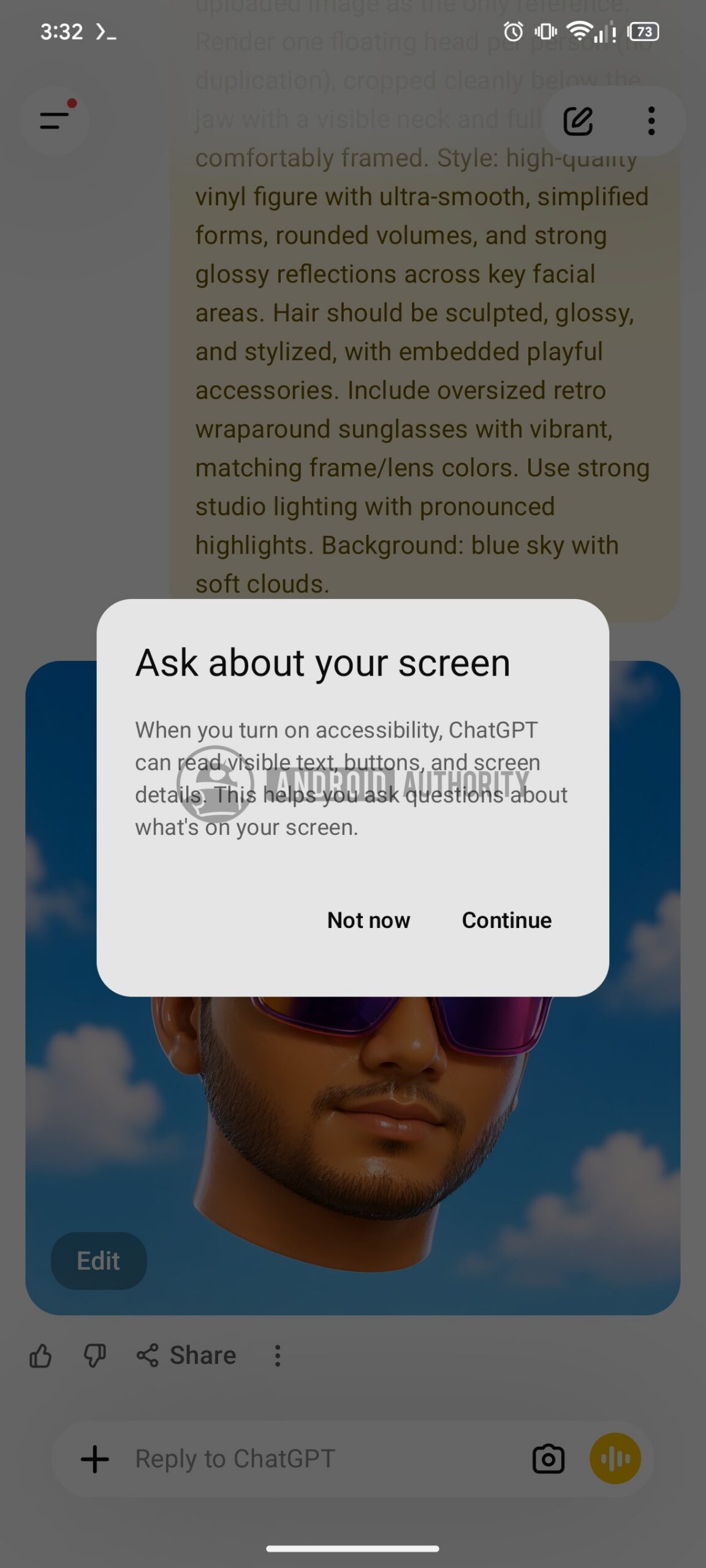 ChatGPT screen sharing watermarked