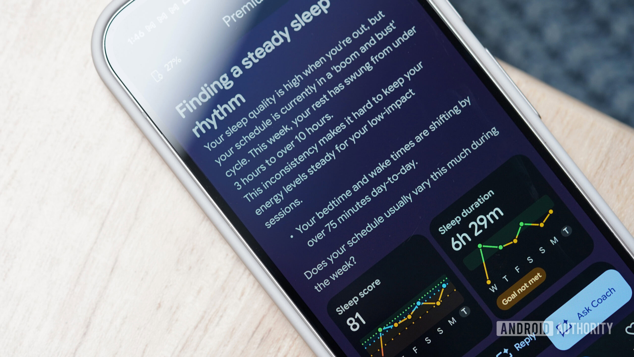 The Google Fitbit Air delivers fantastic sleep tracking.
