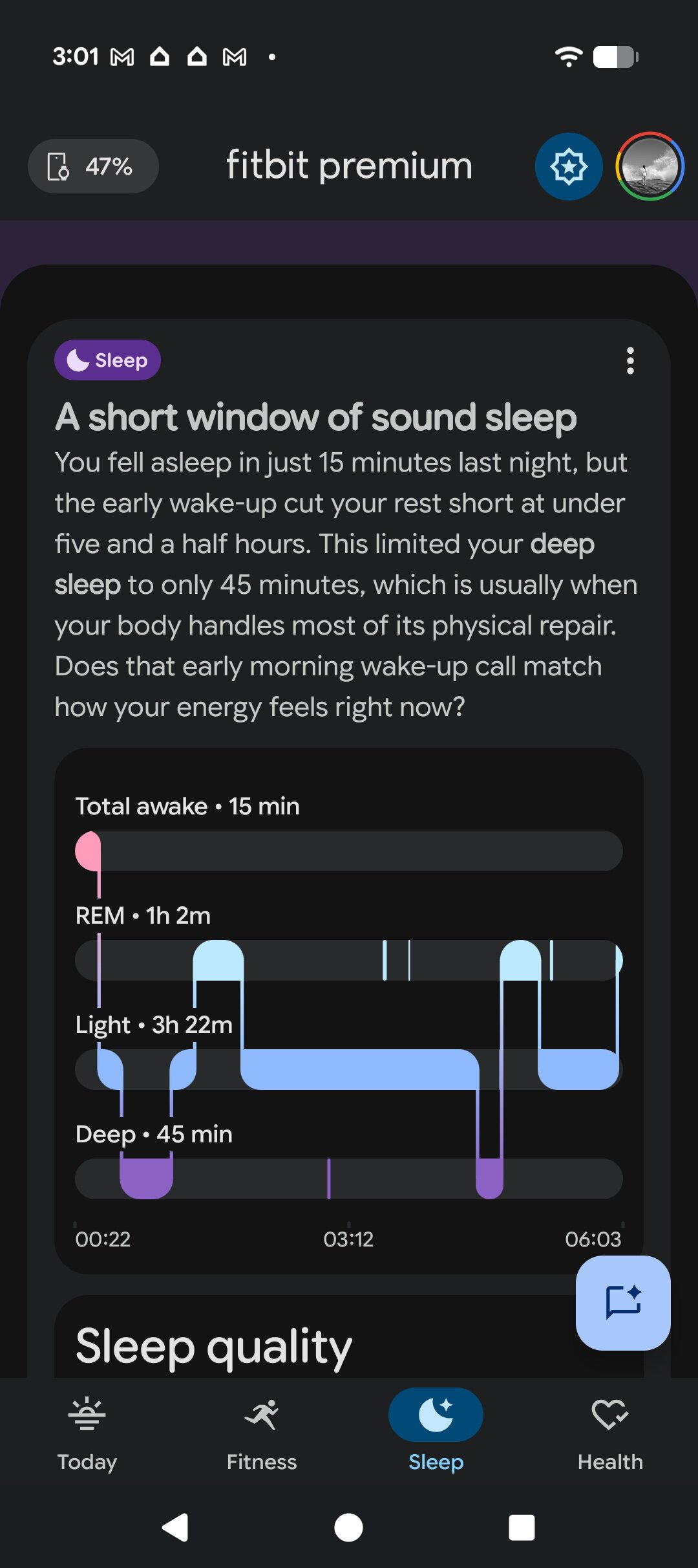 Fitbit sleep score insights 2