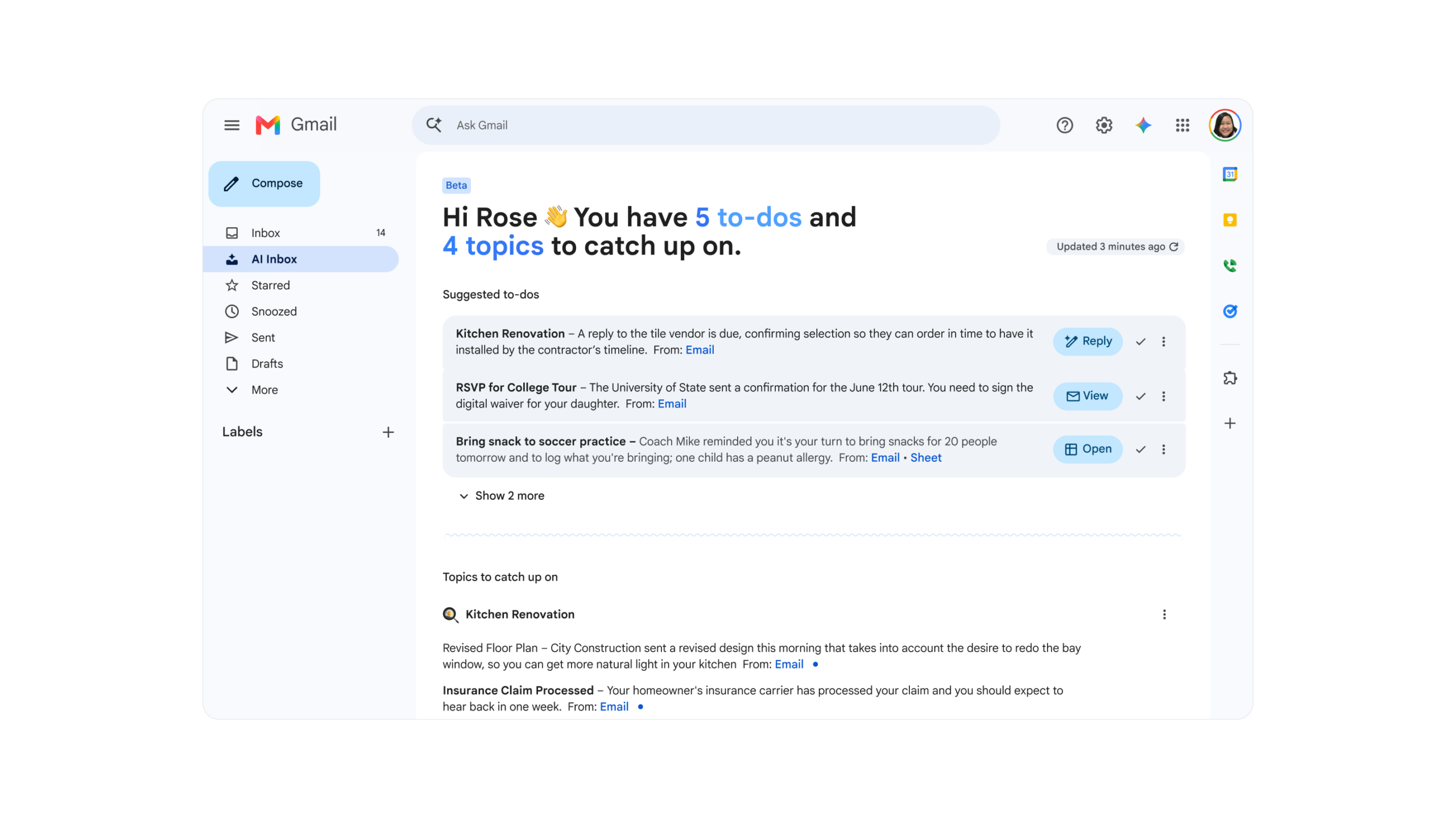 Google AI Inbox Google AI Inbox