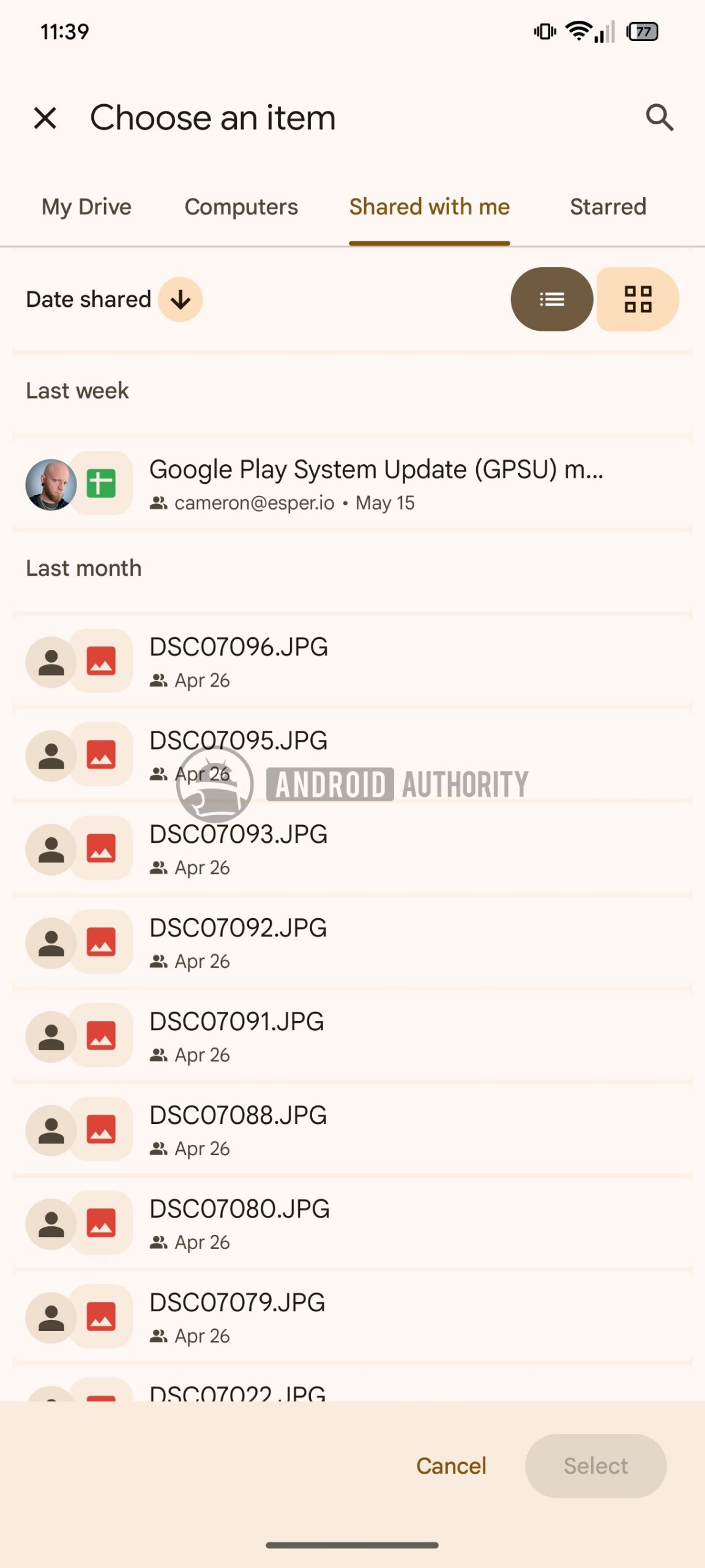 Google AI mode files attach 2 watermarked