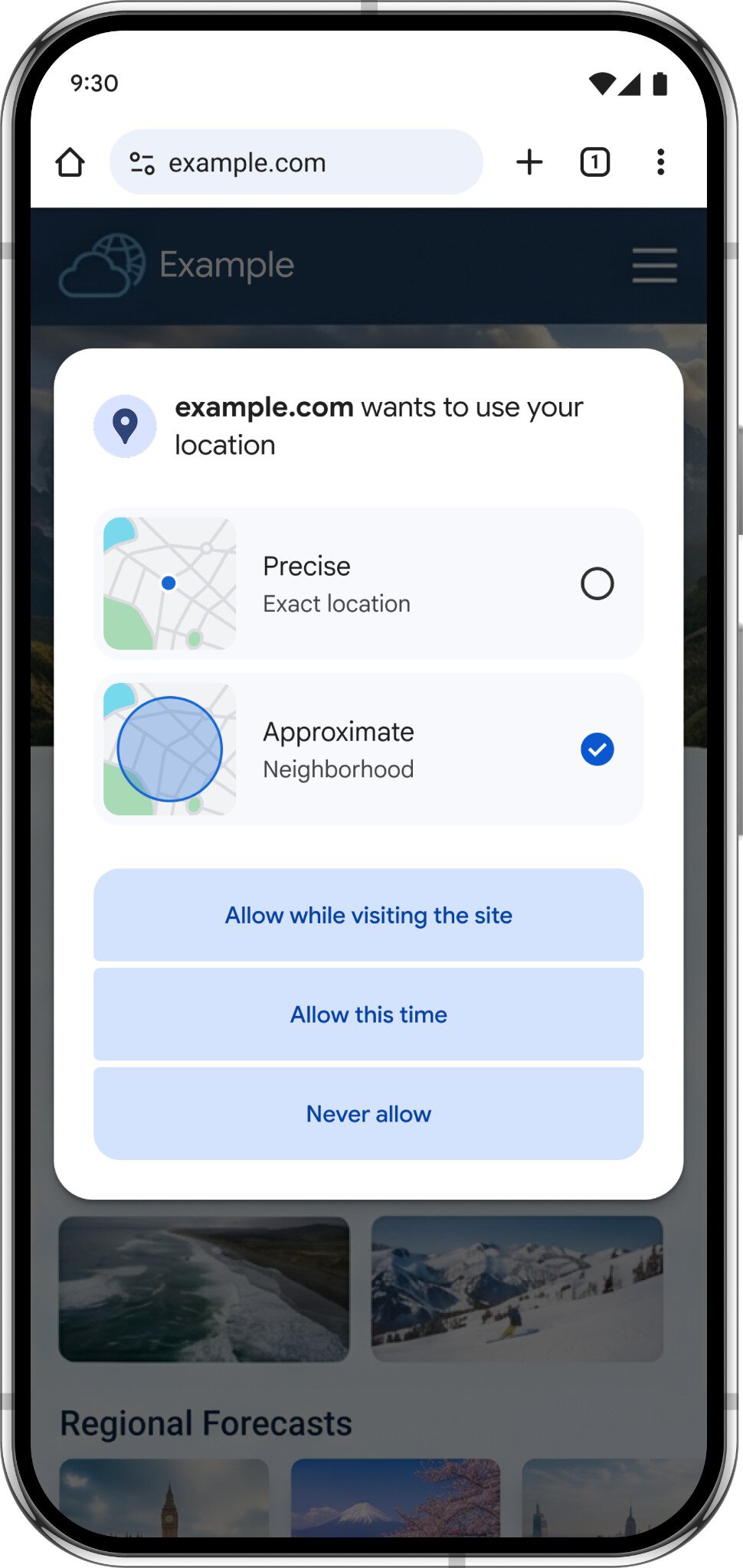 Google Chrome Android Update Grants Users Approximate Location Privacy