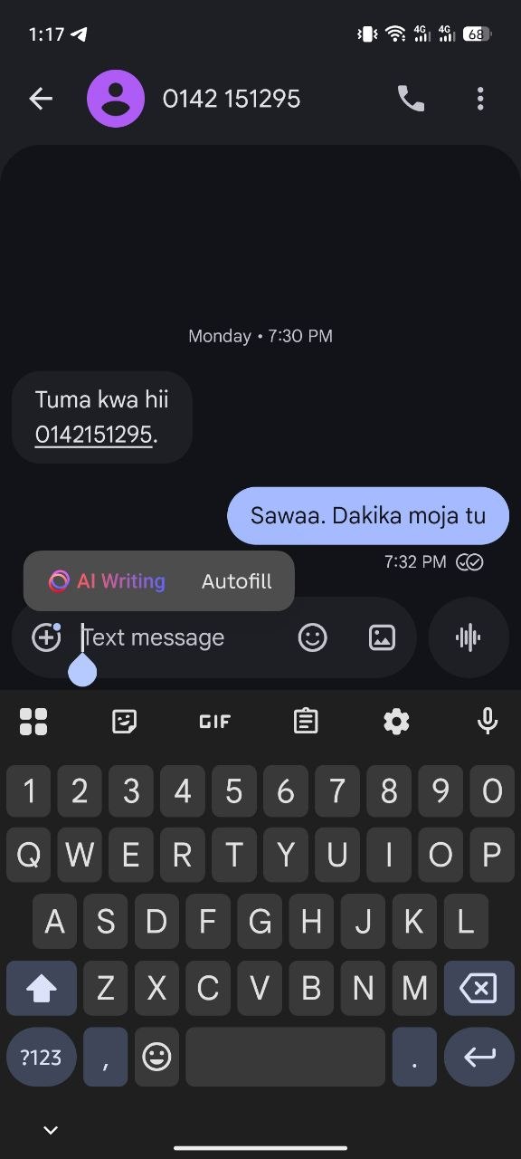 Google Messages SIM switcher