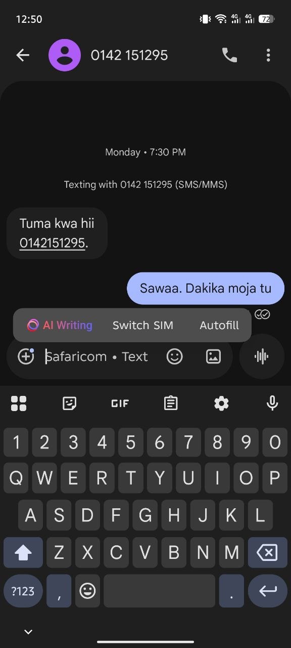Google Messages beta SIM switcher