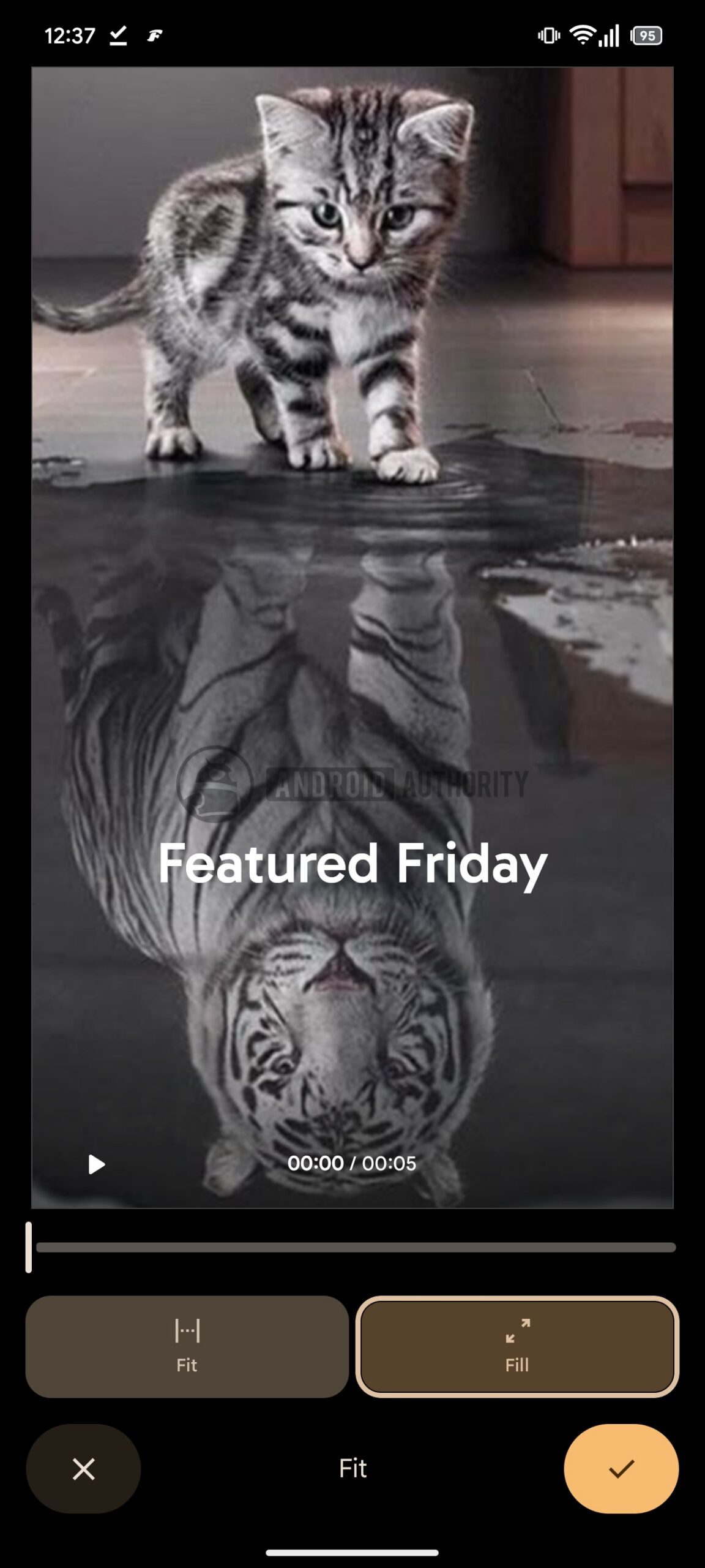 Google Photos Highlights editor fill button watermarked