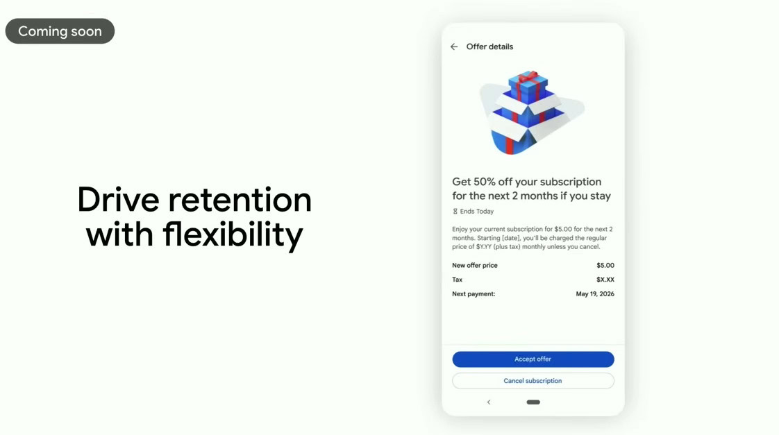 Google Play Store cancel subscription offers 2