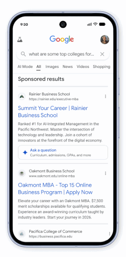 Google Search business agent