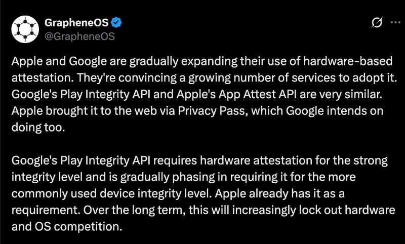 Graphene OS Google Apple