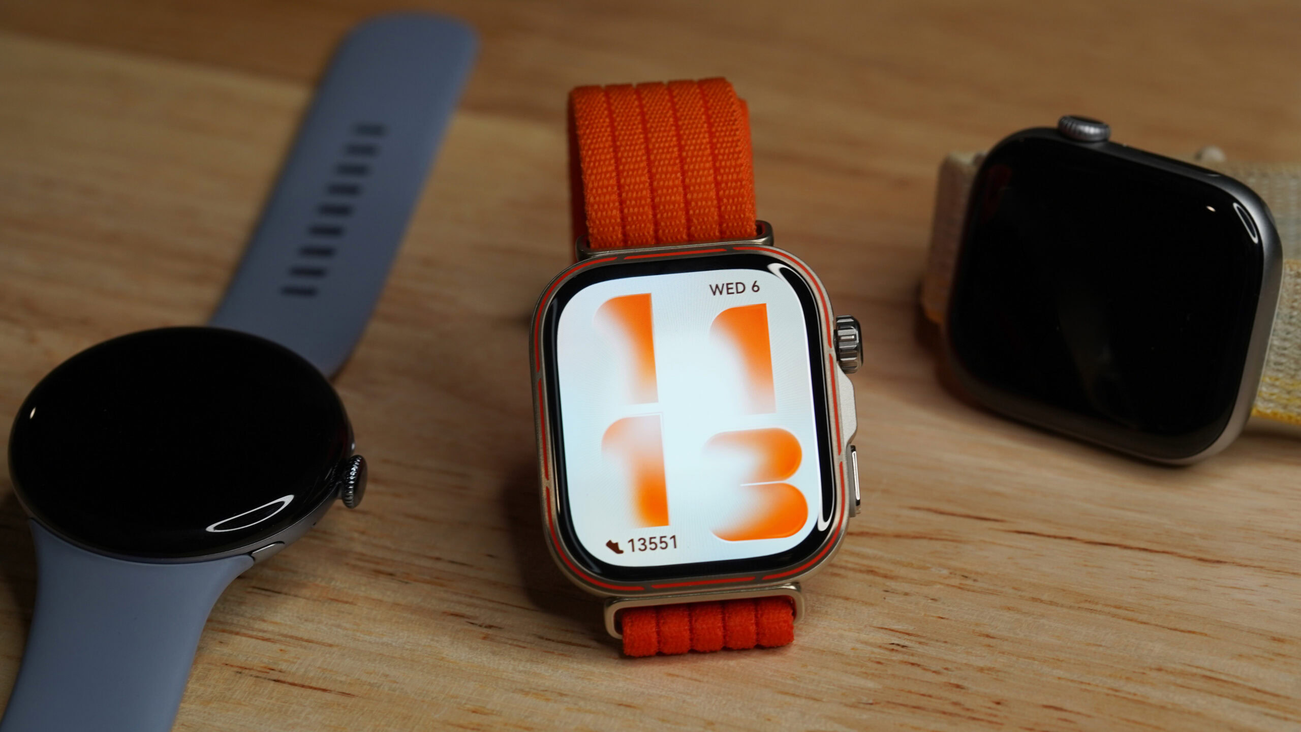 A HUAWEI Watch Fit 5 Pro alongside alternatives.