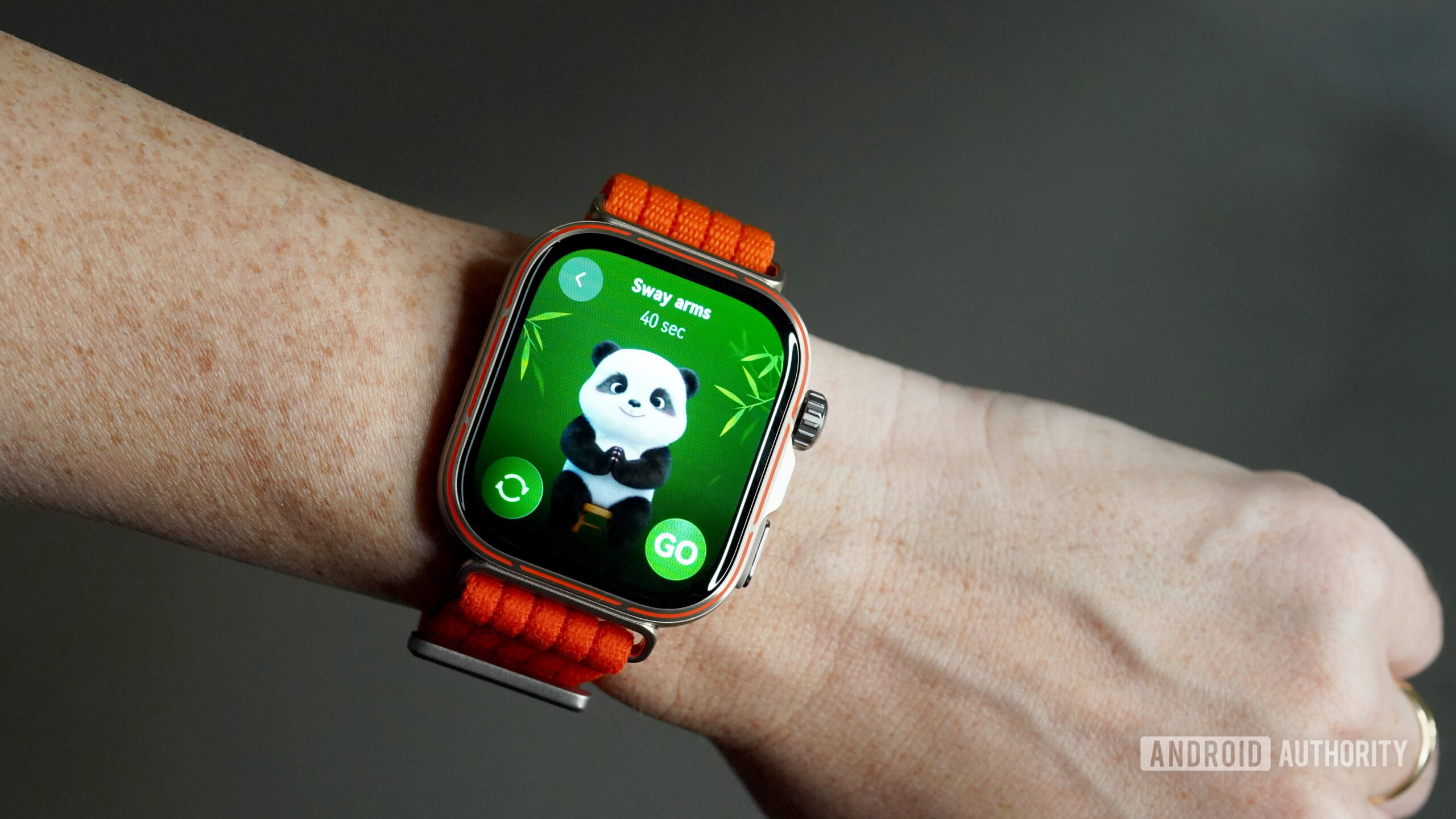 HUAWEI Watch Fit 5 Pro Mini Workouts feature an adorable panda animation.