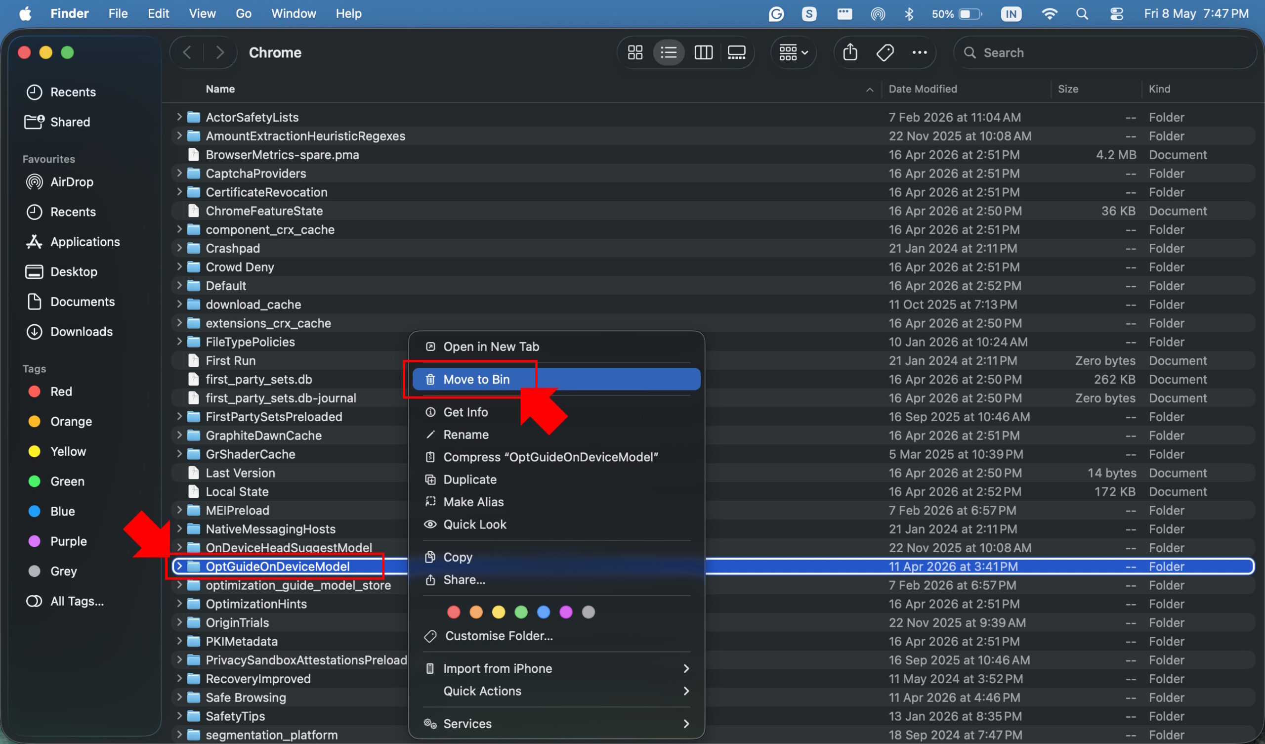 How to Disable Chrome's AI Model Delete Folder on MacOS (2)