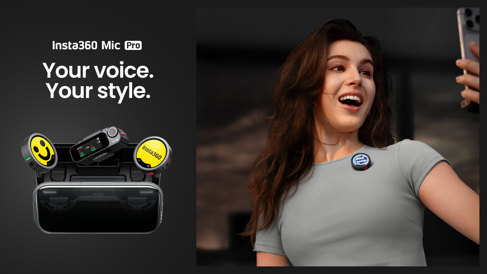 Insta360 mic pro Insta360 mic pro mounted on chest