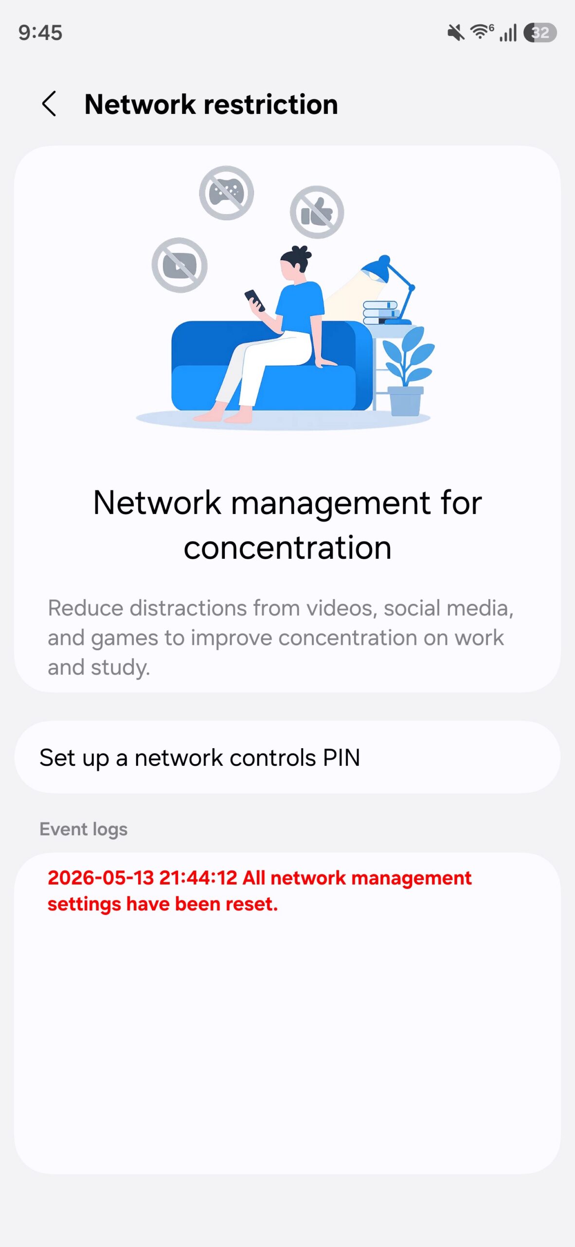 One UI 9 Network Management for concentration 1