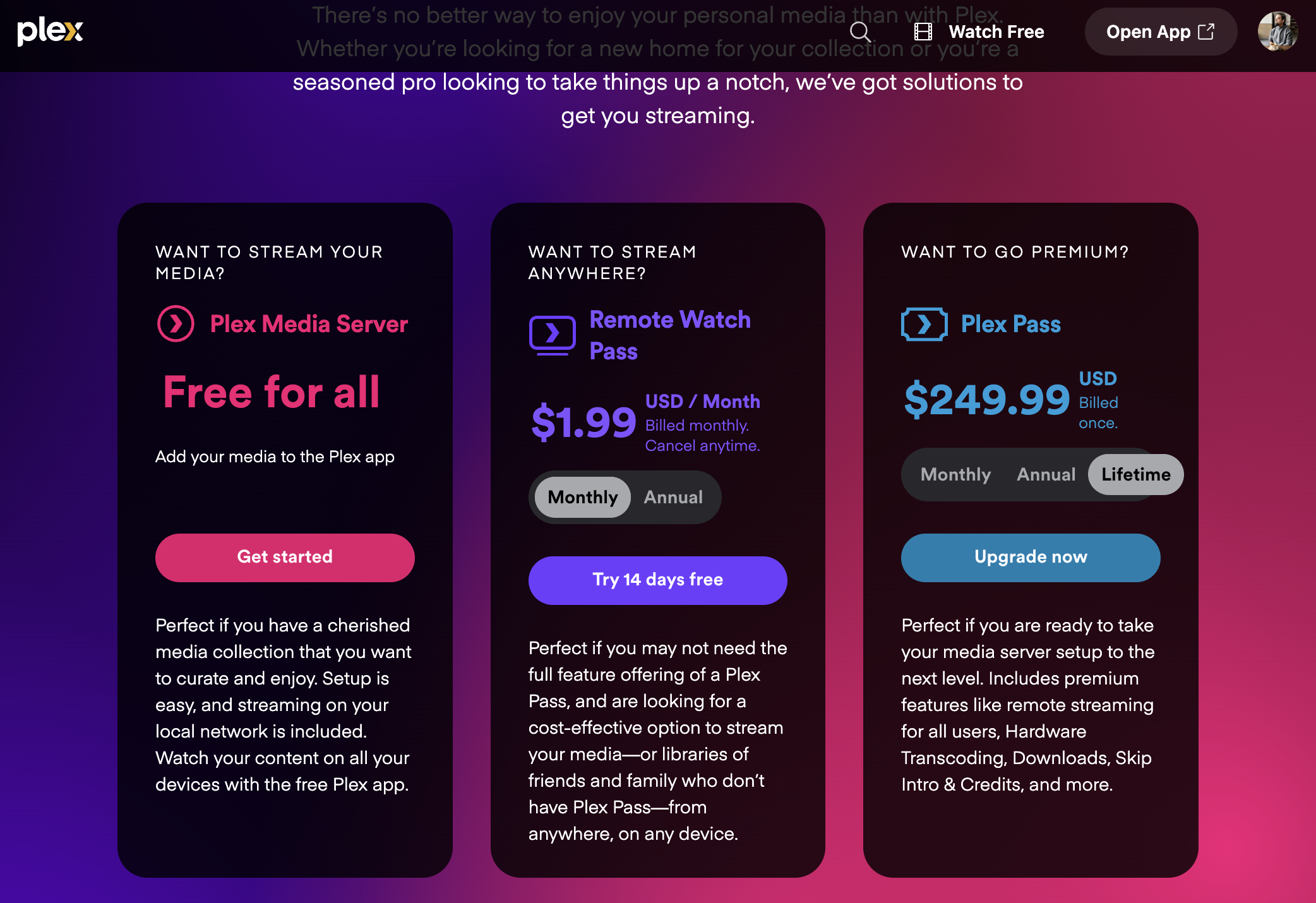 Plex Pass pricing