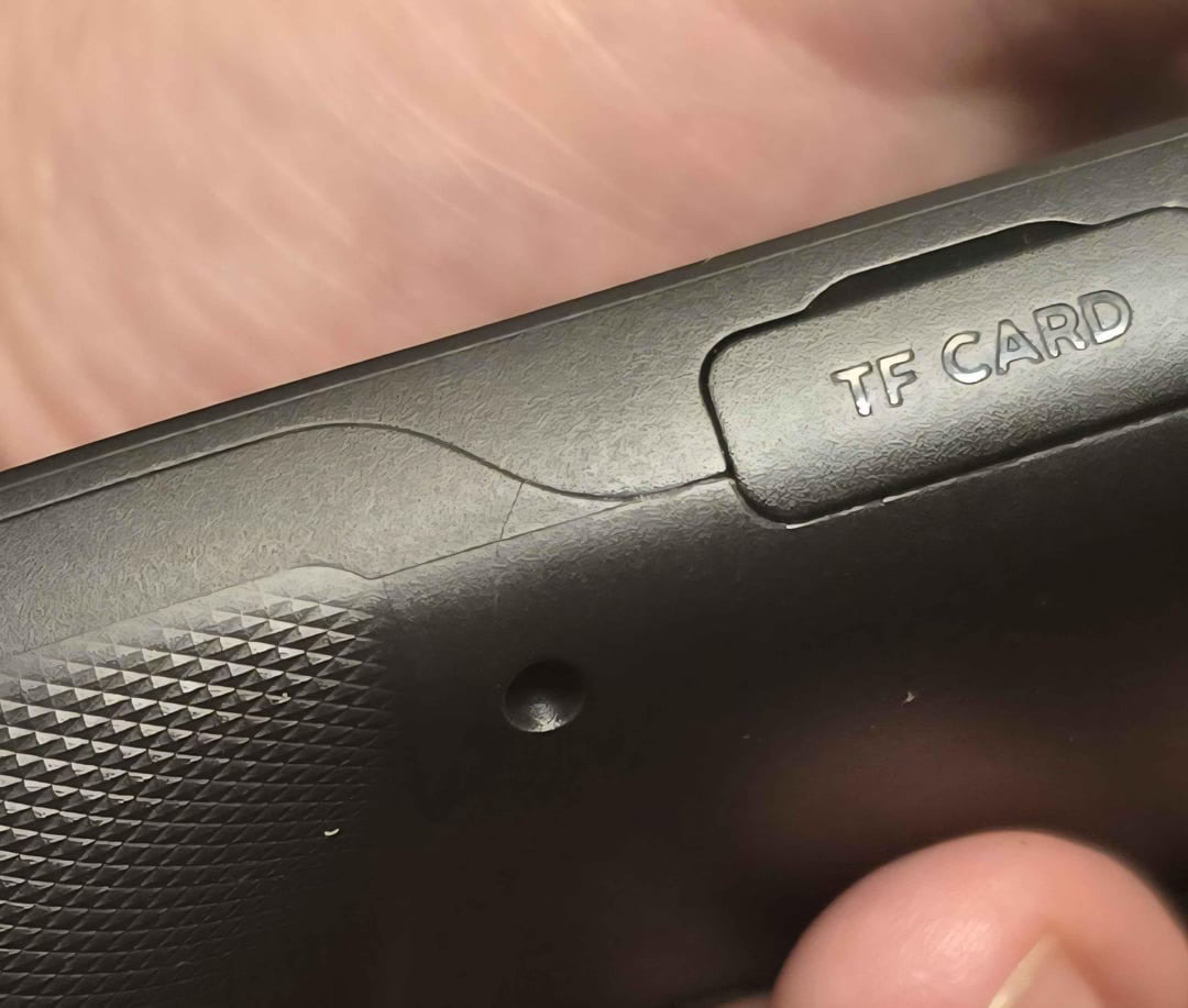 Retroid Pocket 5 crack on bottom TheVideoNasties