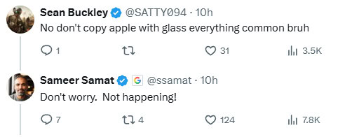 Sameer Samat no Liquid Glass Twitter