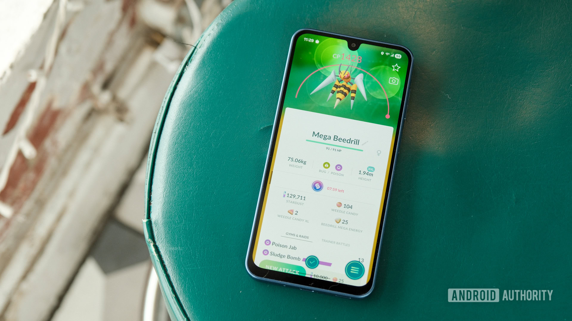 Samsung Galaxy A17 5G Pokemon Go menu