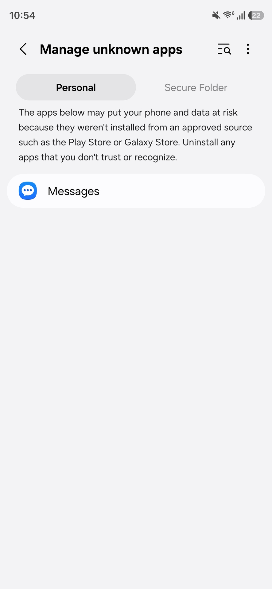 Samsung One UI 9 Manage Unknown apps