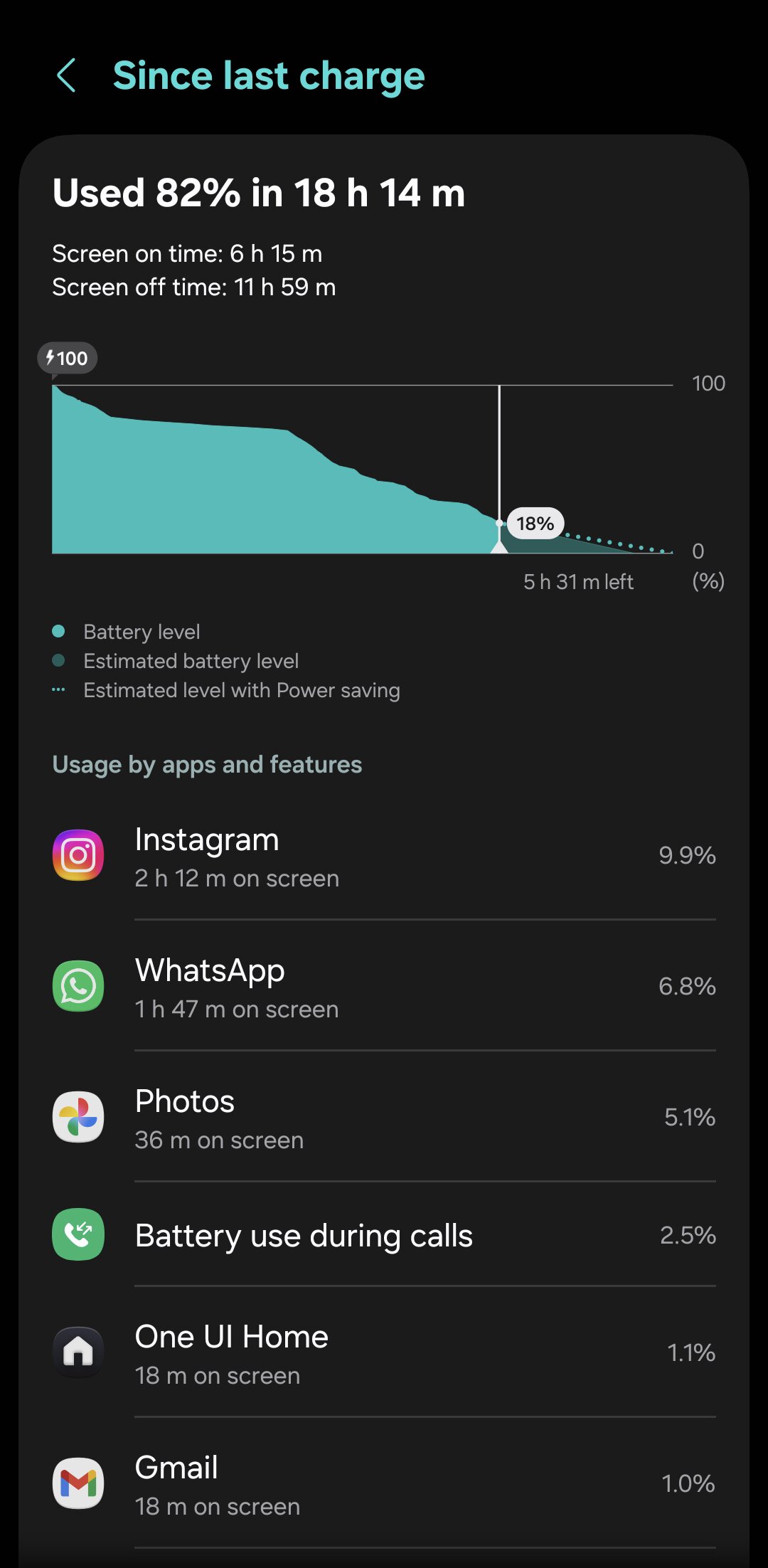 Samsung Galaxy A57 review image battery screenshots