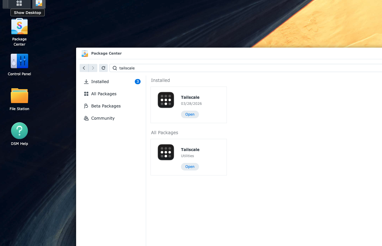 TailScale on Synology NAS