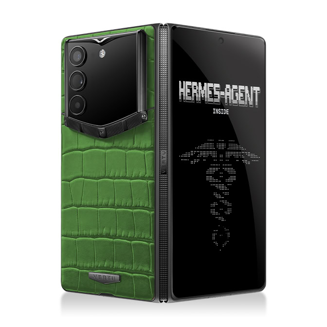 Vertu AlphaFold green alligator
