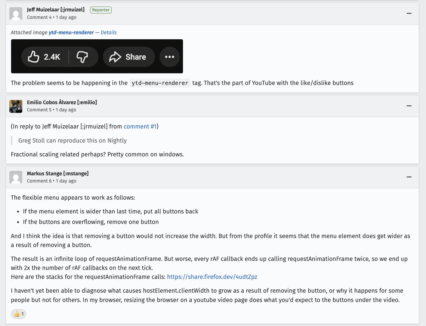 YouTube Web Player Bug Screenshot