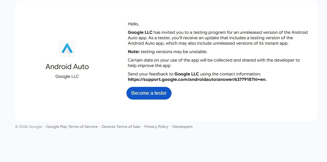 android auto beta tester program enroll 1